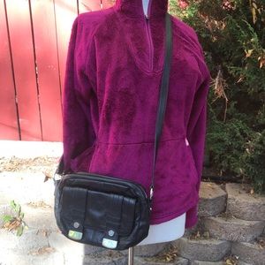 B. Makowsky black Leather Crossbody